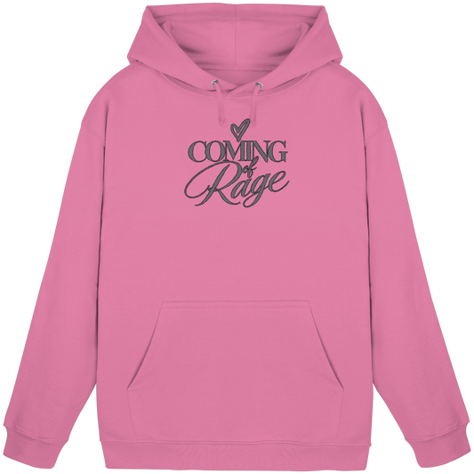 The Coming of Rage – Unisex Hoodie, Motiv grau auf Candyfloss Pink