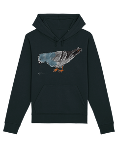 Organic Hoodie - The Pigeon Black
