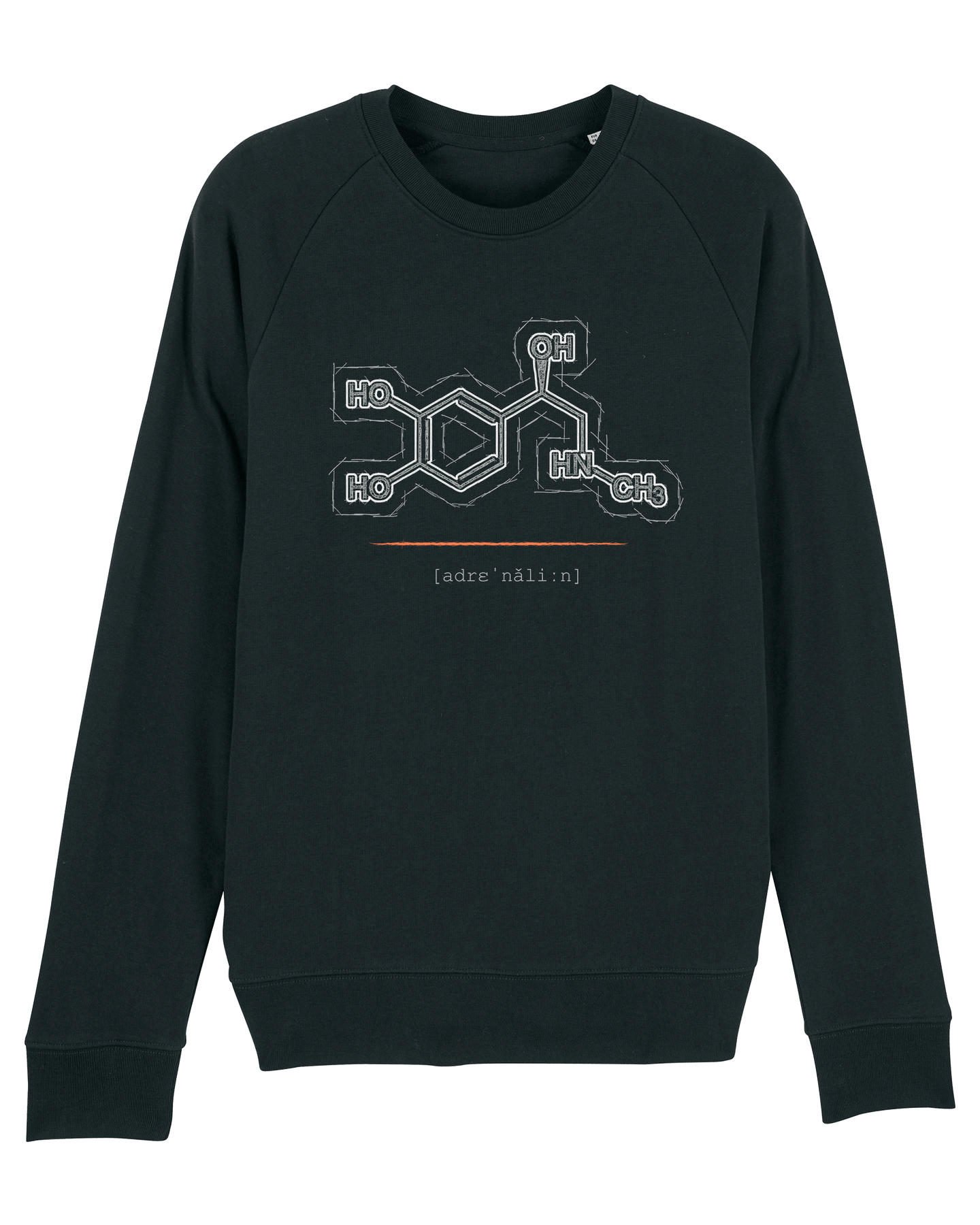 Organic Raglan Sweatshirt - The Adrenalin Black