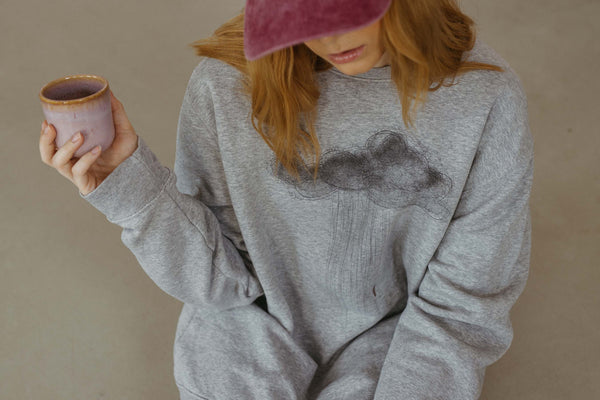 Organic Raglan Sweatshirt - The Cloud
