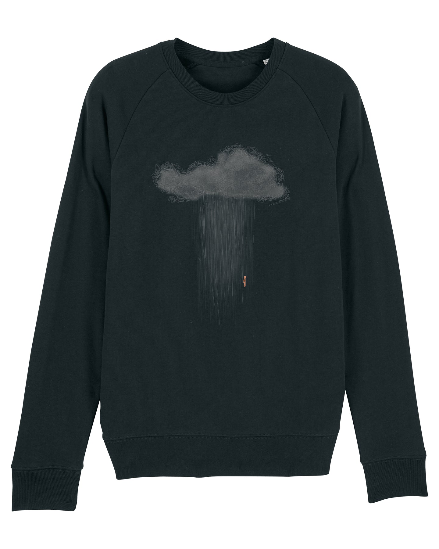 Organic Raglan Sweatshirt - The Cloud Black