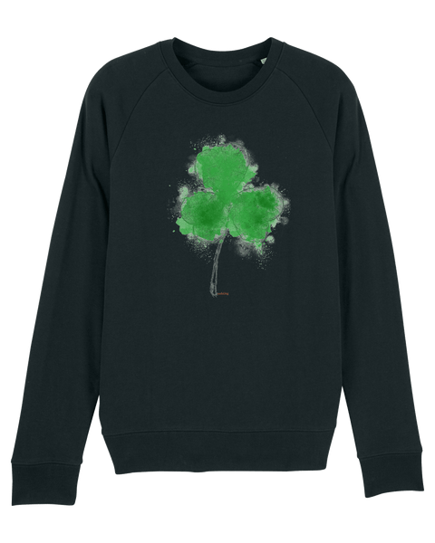 Organic Raglan Sweatshirt - The Clover Black