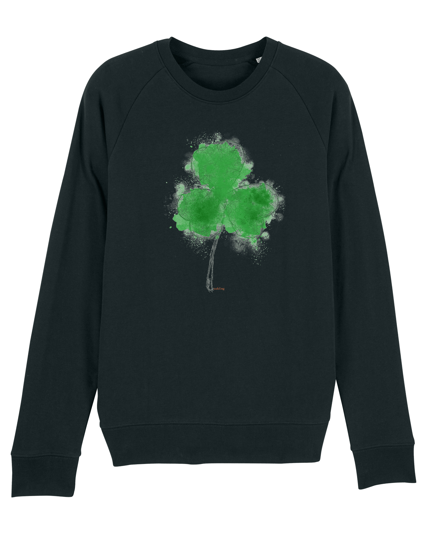 Organic Raglan Sweatshirt - The Clover Black