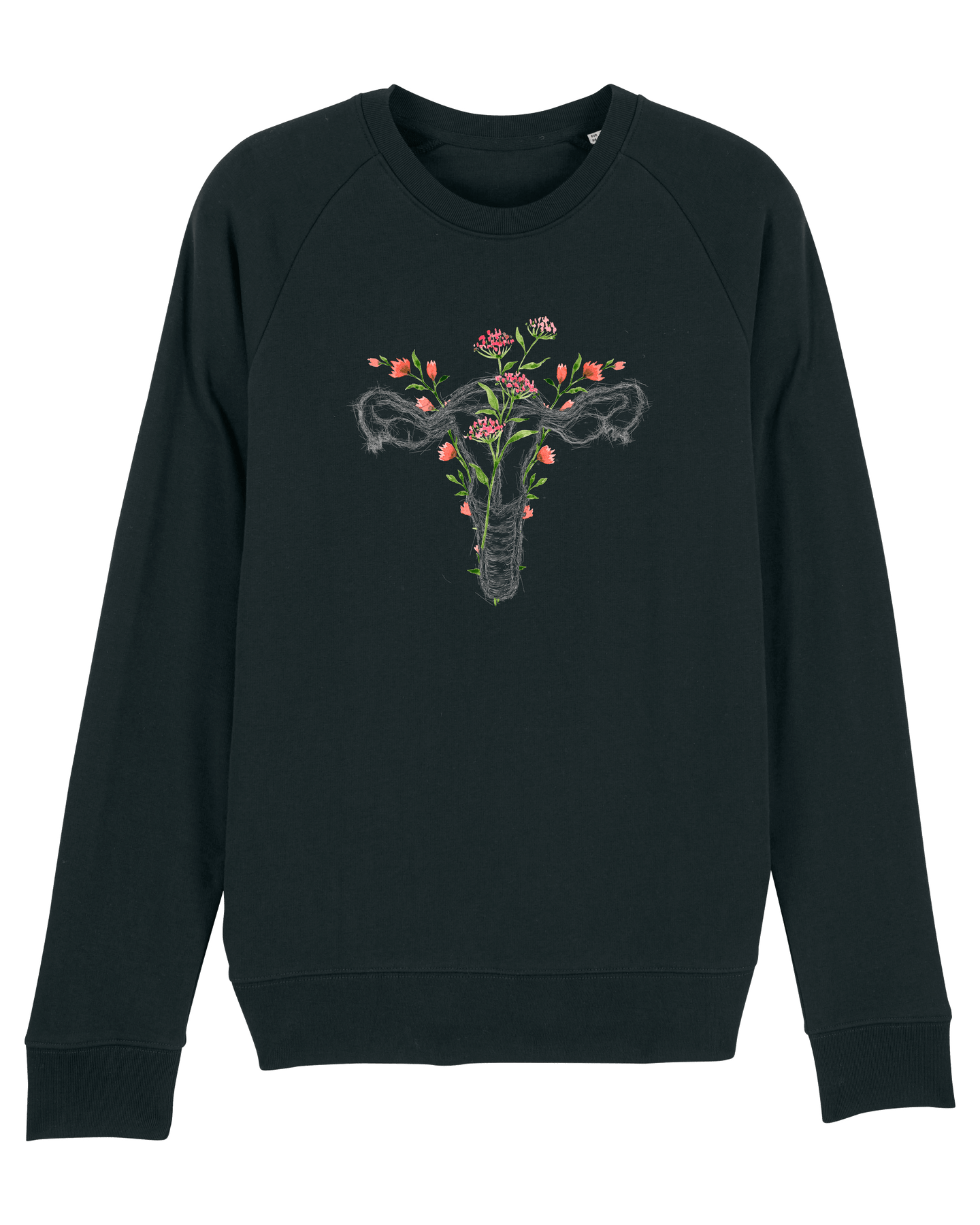 Organic Raglan Sweatshirt - The Mutter Black