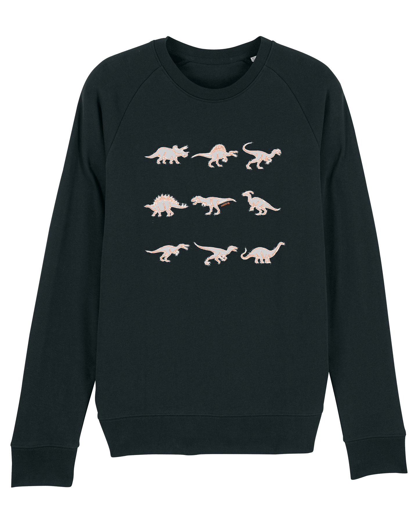 Organic Raglan Sweatshirt - The Pack Black