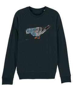 Organic Raglan Sweatshirt - The Pigeon Black