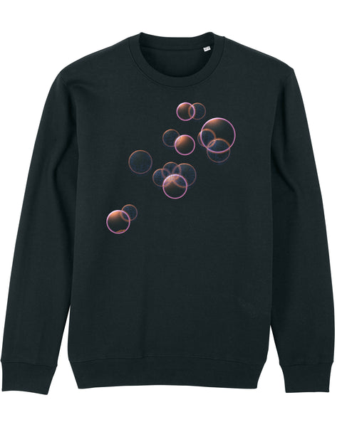 Organic Sweatshirt - The Bubbles Black